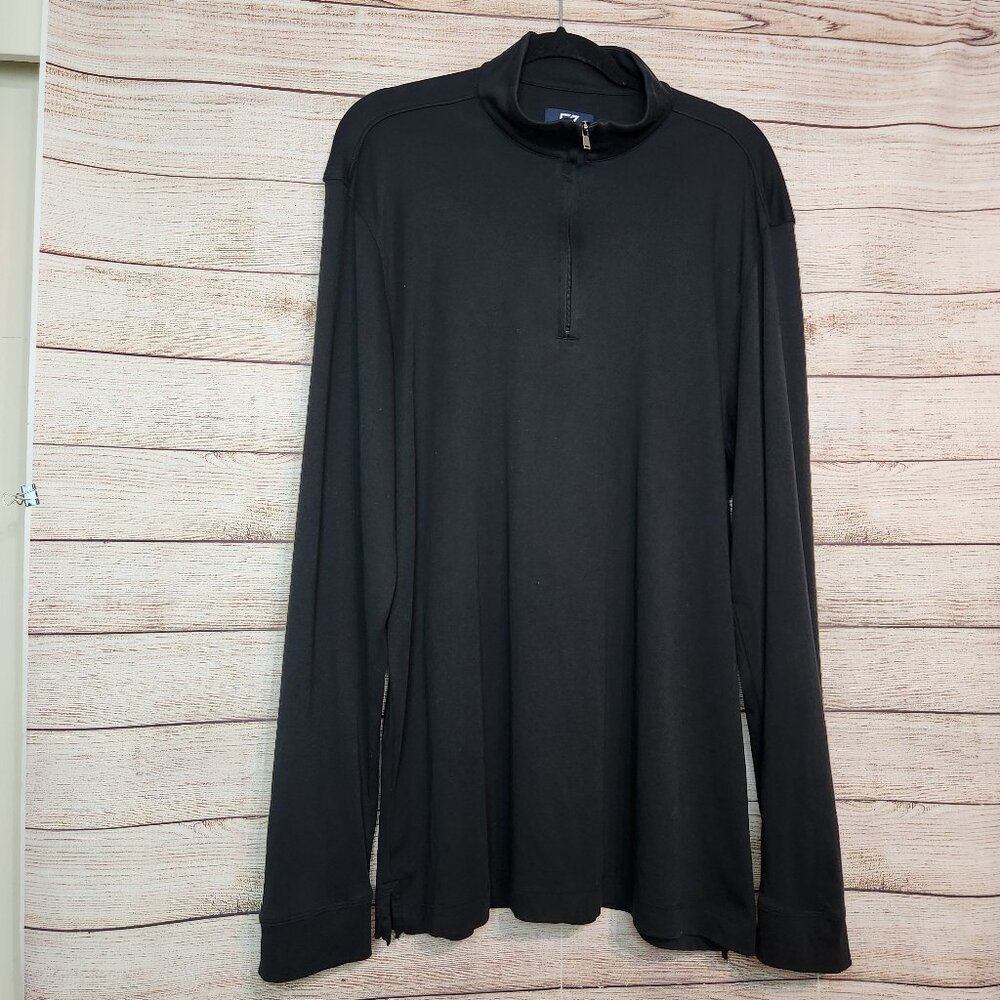Cutter & Buck Men’s Pullover Black Sweater Size XXL/TTG  1/4 Zip Long Sleeve